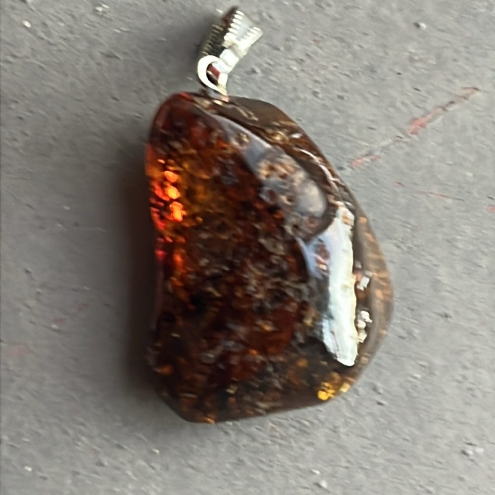 New Baltic amber pendant green - Picture 5 of 7